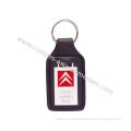 Custom Key Chains, Car Leather Pocket Keychain With Synthetic Enamel Emblem, Zinc Alloy With Nickel Plating